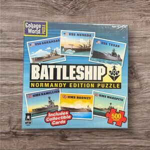 Battleship Normandy Edition Puzzle 500 Piece USS Nevada Texas Arkansas